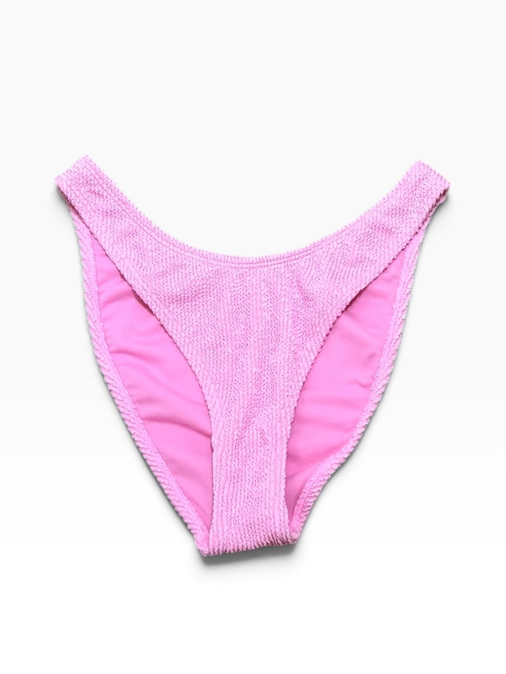 wild fable High Leg Low Rise Cheeky Pink Textured Bikini Bottoms, Size M